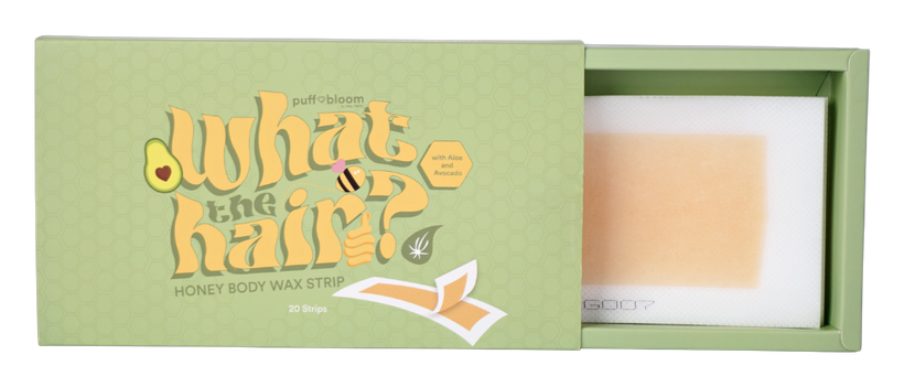 What the Hair body wax strips packaging